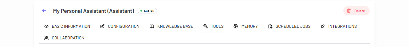 Agent Configuration tab showing system prompt and model settings