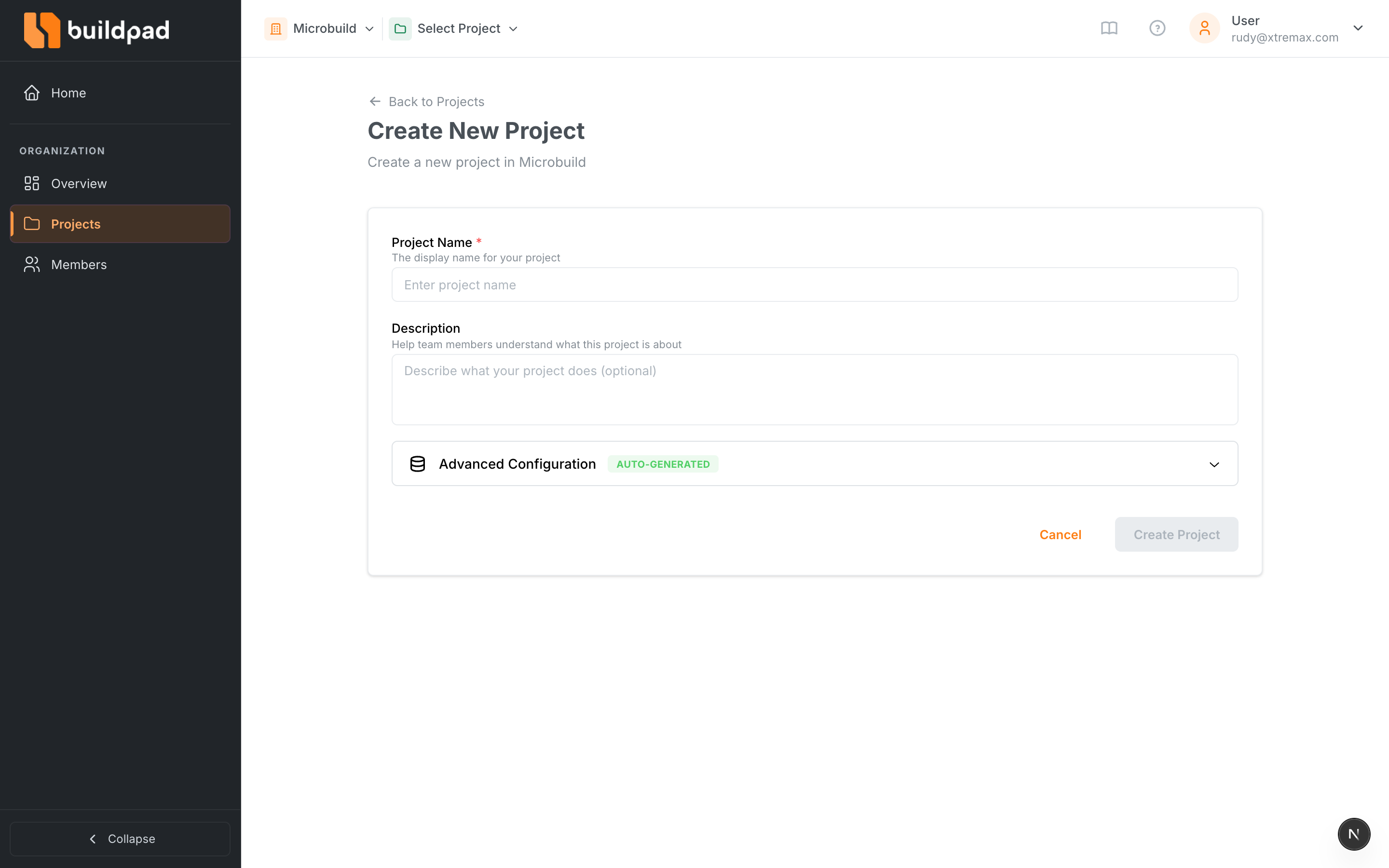 Create a project